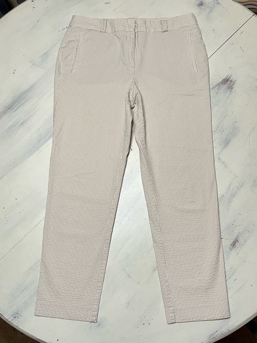 Charter Club Pant Shop Classic Fit Pinstripe Seersucker Pants Sz 12 Preppy